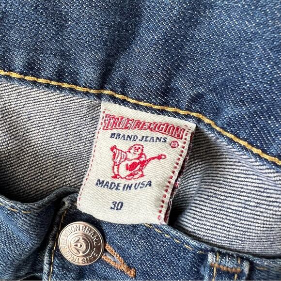 True Religion Bootcut Back Flap Pocket Blue Jeans Size 30 - Picture 9 of 11
